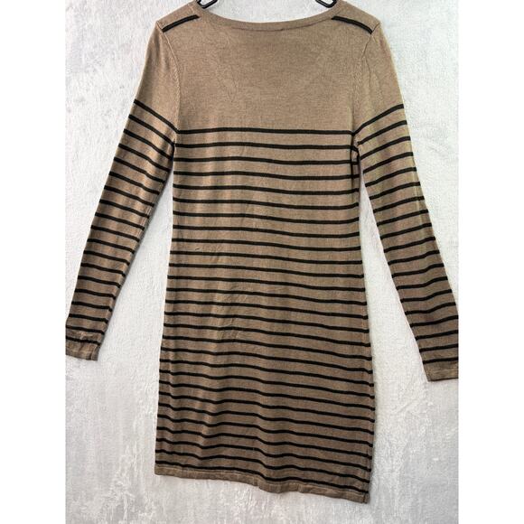 Ann Taylor LOFT Brown & Black Stripe Sweater Dress – Size S - Picture 4 of 6